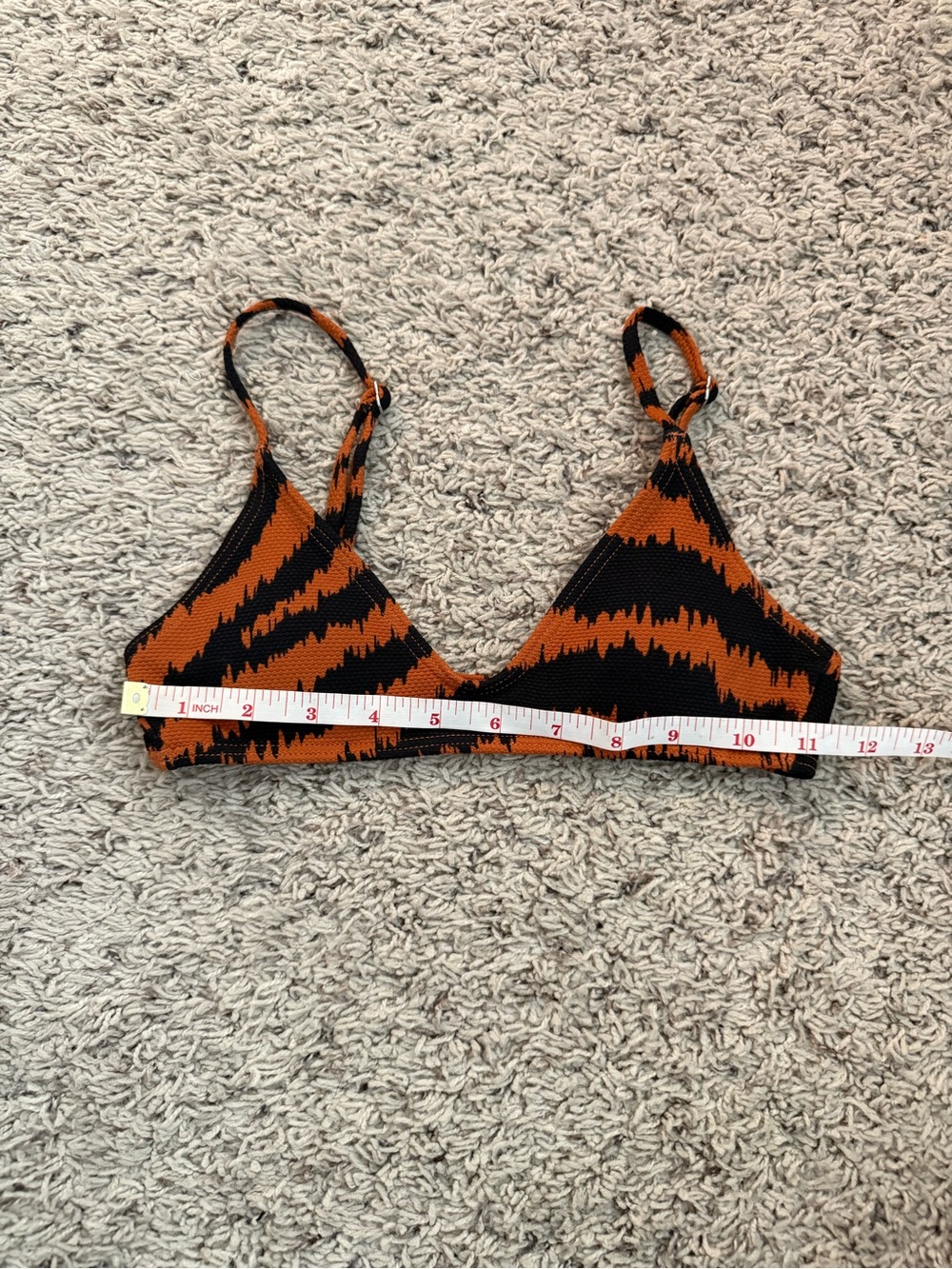 Billabong Bikini Top Black and Orange XS - Picture 3 of 4